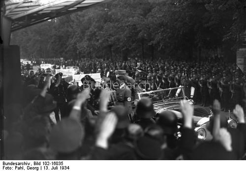 Adolf Hitler arrives at the Reichstag